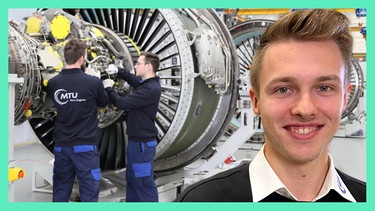 Benjamin, Maschinebauer bei MTU Aero Engines. | Bild: BR/MTU Aero Engines/Robert Matzeck