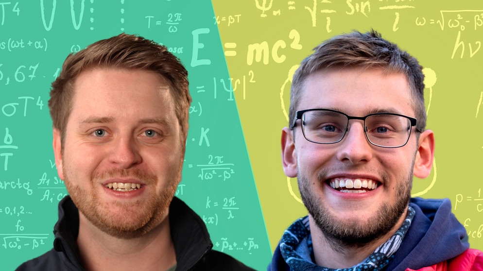 v. li. n. re.: Stephan Wielens, Bachelor in Physikingenieurwesen, als Berufseinsteiger bei AiNT GmbH und Jonas Soucek, Physik-Student im 5. Semester an der Technischen Universität Dresden | Bild: Bayerischer Rundfunk/BR/Jonas Schlögl/Jonas Lenz