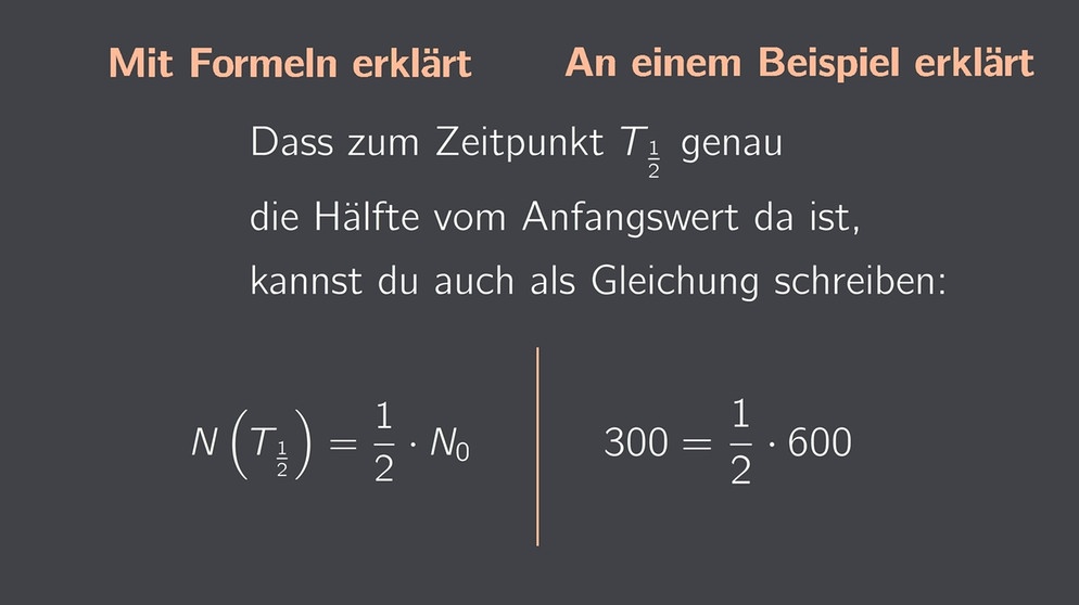 Halbwertszeit Berechnung | Bild: BR