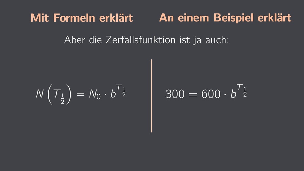 Halbwertszeit Berechnung | Bild: BR