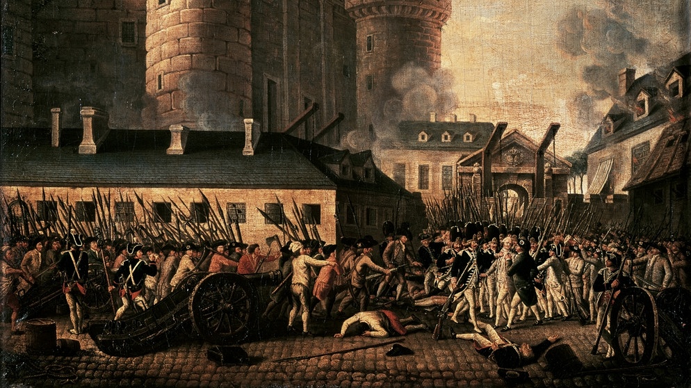 Gemälde von der Stürmung der Bastille am 14. Juli 1789 | Bild: picture-alliance/dpa