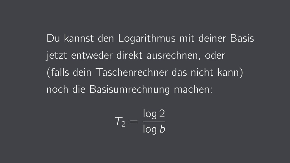 Verdopplungszeit ausrechnen Schritt für Schritt. | Bild: BR