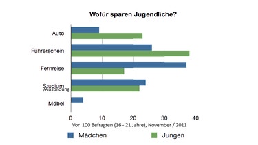 Diagramm: Wofür sparen Jugendliche? | Bild: BR