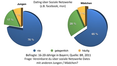 Diagramm: Dates über soziale Netzwerke? | Bild: BR