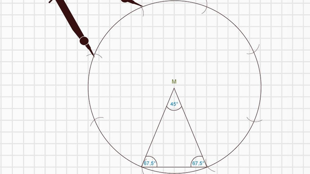 Konstruktion eines Achtecks | Bild: BR