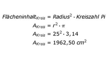 Berechnungen zur Kreisfläche | Bild: BR