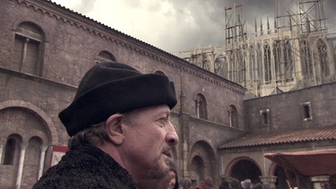 Spielszene: Meister Gerhard vor dem Kölner Dom | Bild: WDR