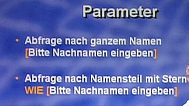 Textkriterien bei Datenbank-Abfragen | Bild: BR