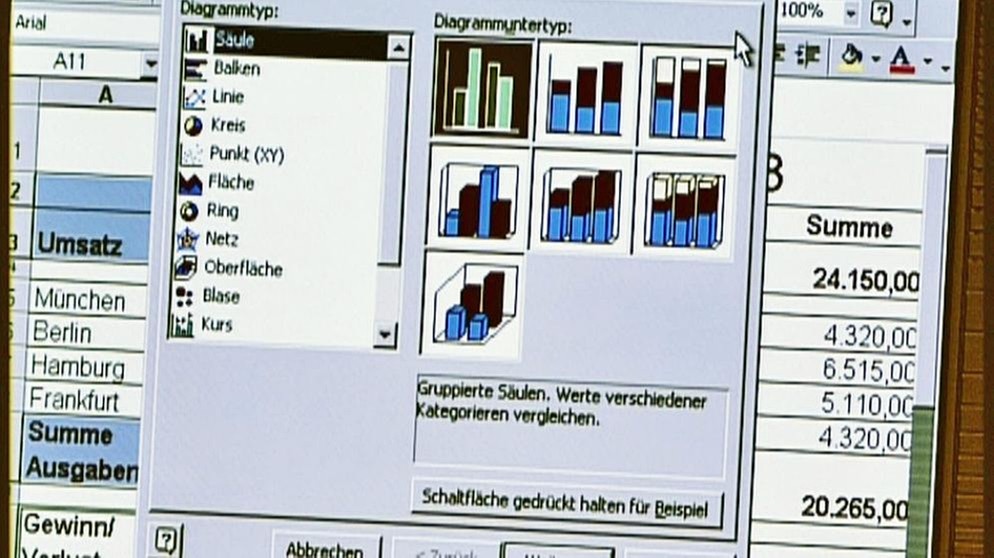 Grafik in Excel | Bild: BR