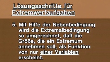 Extremwertaufgabe | Bild: BR