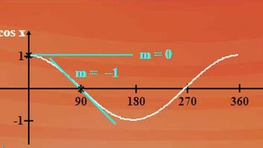 Grafische Darstellung der Funktion f(x) = cos x und ihrer Ableitung | Bild: BR