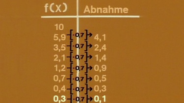 Abnahmewerte: proportional zu den Funktionswerten | Bild: BR