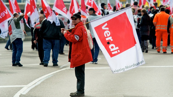 Demonstration von ver.di | Bild: picture-alliance/dpa