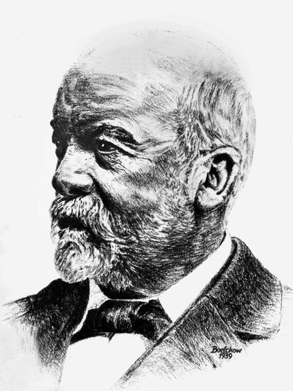 Gottlieb Daimler und der Reitwagen. Mit einer halben Pferdestärke und Stützrädern: Am 29. August 1885 meldete Gottlieb Daimler das erste Motorrad der Welt zum Patent an. | Bild: picture-alliance/dpa