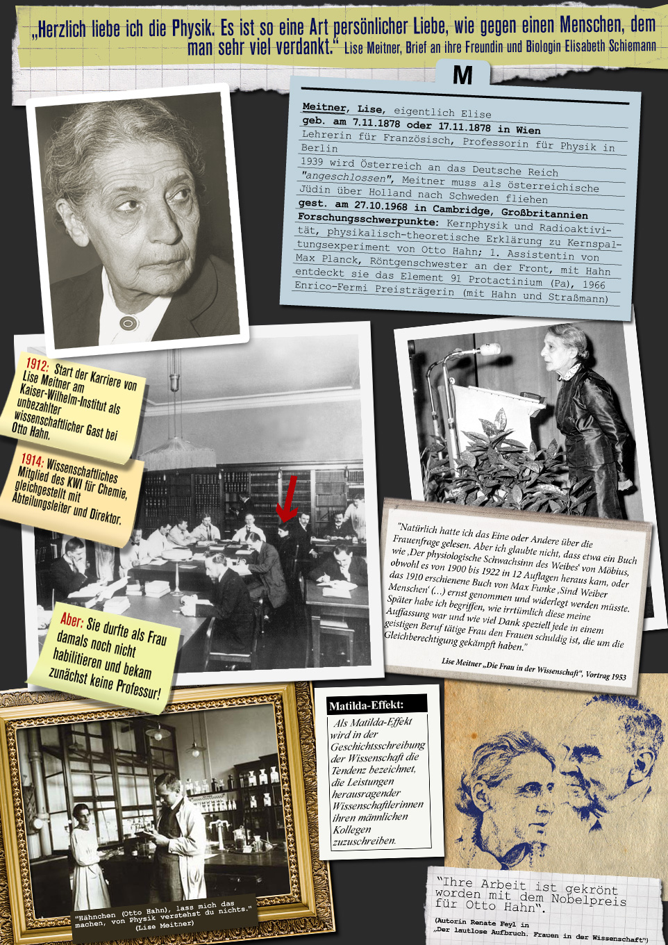 Lise Meitner | Bild: picture-alliance/dpa; Zeichnung: Carola Schramm / HZB; Montage:BR