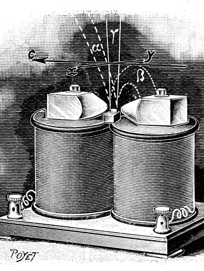 Zeichnung des Radium-Experiments. Marie Curie entdeckte radioaktive Elemente, erhielt Nobelpreise in Physik und Chemie und war die erste Professorin Frankreichs. | Bild: picture-alliance/dpa,  Ann Ronan Picture Library