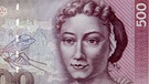 19.04.2016, Berlin, Deutschland, alte Banknote: Porträt der Naturforscherin und wissenschaftlichen Illustratorin Maria Sibylla Merian auf dem 500-DM-Schein. | Bild: picture alliance / Caro | Sorge