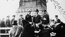 Freiheitsstatue in New York, Liberty Island: 50. Geburtstag. Am 28. Oktober 1886 wurde die Freiheitsstatue von New York auf Liberty Island eingeweiht. Wir haben für euch spannende Fakten zu Lady Liberty gesammelt.  | Bild: picture-alliance/Imagno