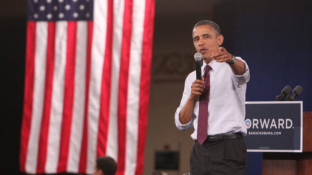 ehemaliger US-Präsident Barack Obama, Wahlkampfveranstaltung Juli 2012 | Bild: picture-alliance/dpa