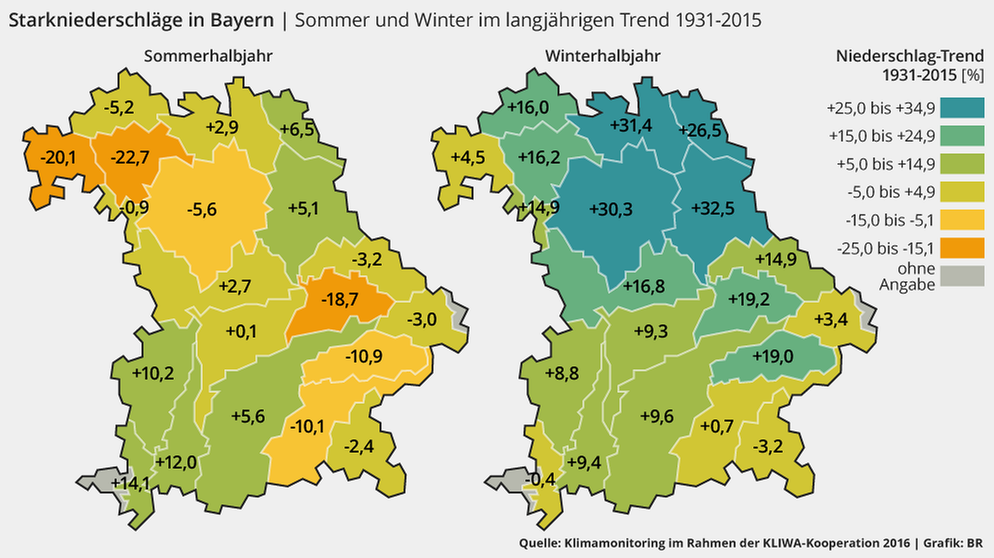 Starkregen Kliwa | Bild: BR