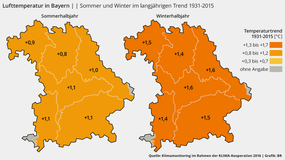 Temperatur Bayern Kliwa | Bild: BR