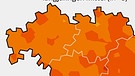 Grafik: Jahresdurchschnittstemperatur in Bayern im Jahr 2015 im Vergleich zum langjährigen Mittel von 1961-1990. 2015 war nach dem Rekordjahr 2014 das zweitwärmste je bei uns gemessene Jahr. Weltweit gesehen war das Jahr 2015 das wärmste überhaupt. | Bild: BR, Quelle: DWD