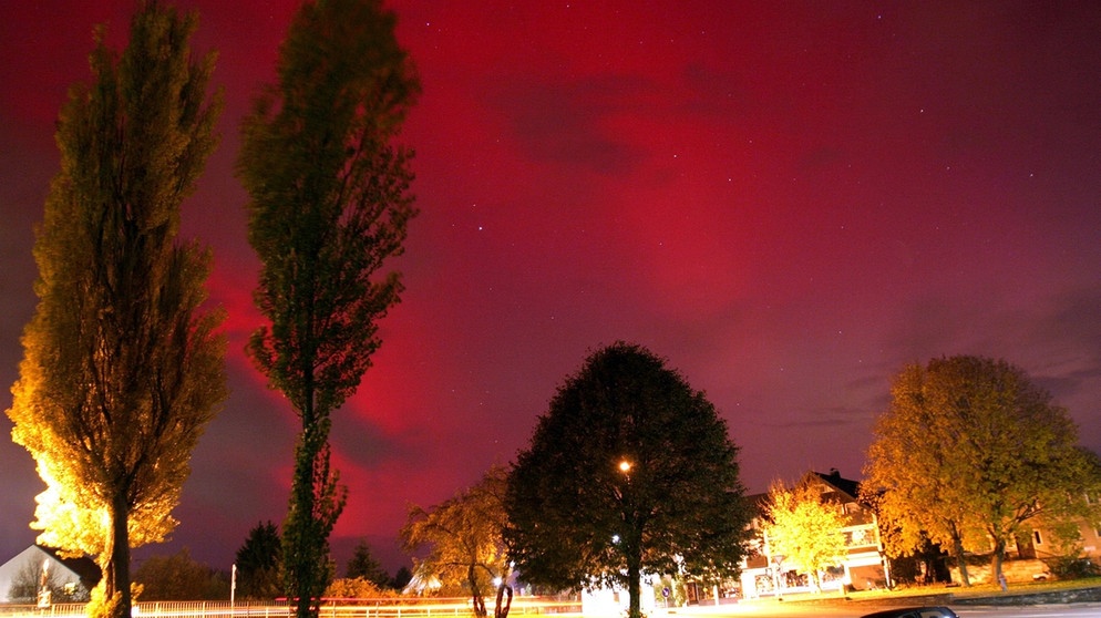 Polarlichter: Oberfranken 30.10.2003 | Bild: picture-alliance/dpa