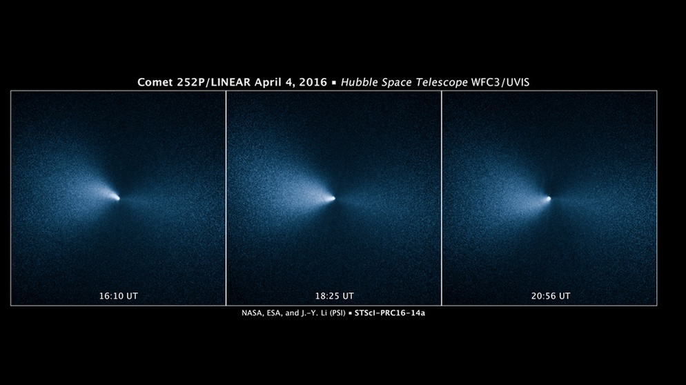 Komet 252p, aufgenommen von Hubble | Bild: NASA, ESA, and J.-Y. Li (Planetary Science Institute)