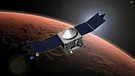 Grafische Darstellung der NASA-Mars-Mission Maven, 2014 | Bild: picture-alliance/dpa