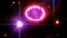 "Perlenkette" um Supernova SN 1987A | Bild: NASA