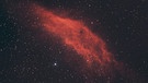 Der Kalifornia-Nebel (NGC 1499 ) im Sternbild Perseus, fotografiert von Rüdiger Krätzer. | Bild: Rüdiger Krätzer
