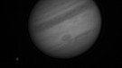 Jupiter und sein Mond Europa - Rotation über zwei Stunden am 7. August 2010 | Bild: Walter Gröning