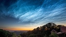 Ein weiteres, atemberaubendes Bild der leuchtende Nachtwolken über Seeheim-Jugenheim von Yvonne Albe.  | Bild: Yvonne Albe