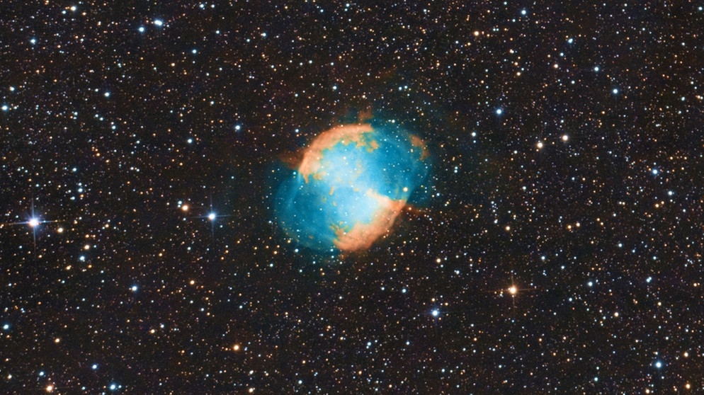 M27 Hantelnebel im Sternbild Fuchs, ein planetarischer Nebel | Bild: Florian Kretzschmar