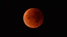 Blutmond von Herbert Bauer um 5.00 Uhr in Feucht fotografiert. | Bild: Herbert Bauer