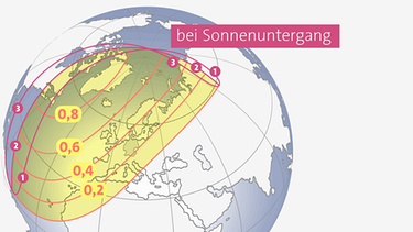 Partielle Sonnenfinsternis am 29. März 2025. Bei dieser SoFi verdeckt die Mondscheibe die Sonne nur zum Teil, es gibt eine Teilfinsternis, die auch in Deutschland zu sehen ist. Bei uns wird aber nur ein relativ kleiner Teil der Sonnenscheibe bedeckt. | Bild: BR