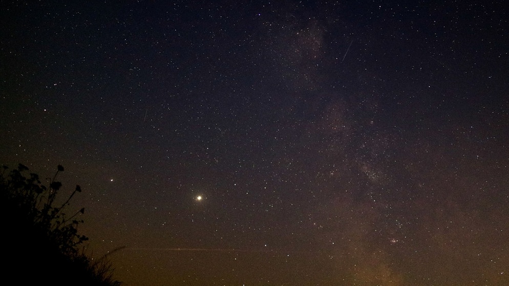 Planeten Jupiter und Saturn neben der Milchstraße am 6. August 2020, fotografiert von Anja Thamm | Bild: Anja Thamm