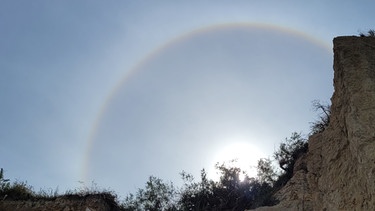 Halo um die Sonne, aufgenommen im September 2024 auf Hiddensee von Silvia Barthow | Bild: Silvia Barthow