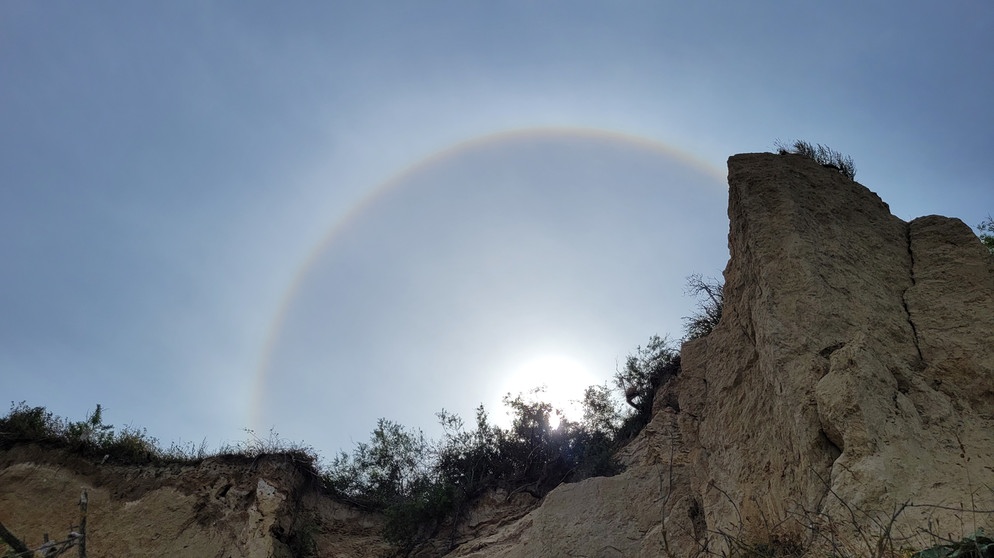 Halo um die Sonne, aufgenommen im September 2024 auf Hiddensee von Silvia Barthow | Bild: Silvia Barthow