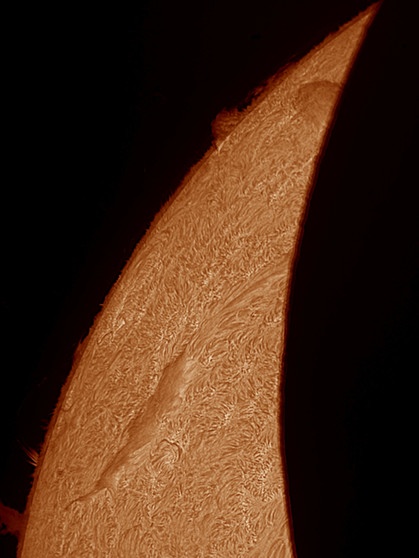 Sonnenfinsternis 2015 - Detailaufnahme | Bild: Stefan Hahne