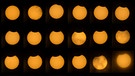 Die Sonnenfinsternis am 10.06.2021 fotografierte Thomas Schmaus über Aichach. Hier hat er seine Bilder für einen Verlauf der gesamten SoFi zusammengestellt. | Bild: Thomas Schmaus