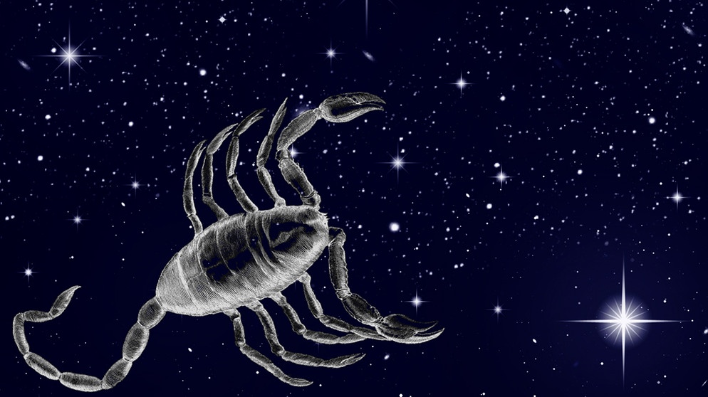 symbolische Darstellung des Sternilds Skorpion (Scorpius) | Bild: NASA/U.S. Naval Observatory's Library, colourbox.com