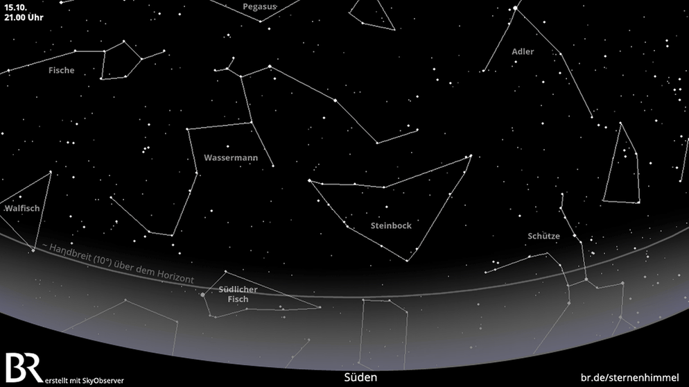 Sternbilder Im Oktober: In Vollem Galopp übers Firmament ...