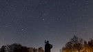 Die Sternbilder Großer Hund und Orion, fotografiert vom Hinterbrühler See in München von Marco Sproviero im Dezember 2024. | Bild: Marco Sproviero