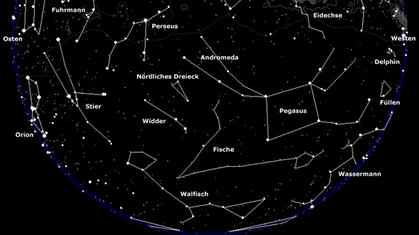 Sternkarte für den Novemberhimmel | Bild: BR