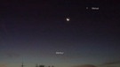 Venus, Merkur und Mond über Wuppertal, fotografiert morgens am 13. November 2020 von Peter Immel. | Bild: Peter Immel