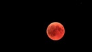 Blutmond während der totalen Mondfinsternis am 27. Juli 2018 über Oberdingolfing, aufgenommen von Stephan Orlet | Bild: Stephan Orlet