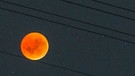 Blutmond während der totalen Mondfinsternis am 27. Juli 2018, aufgenommen über Germering von Stefan Drosner | Bild: Stefan Drosner